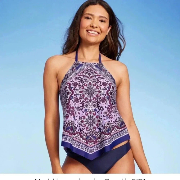 Kona Sol High Neck Tankini Top - Picture 3 of 6